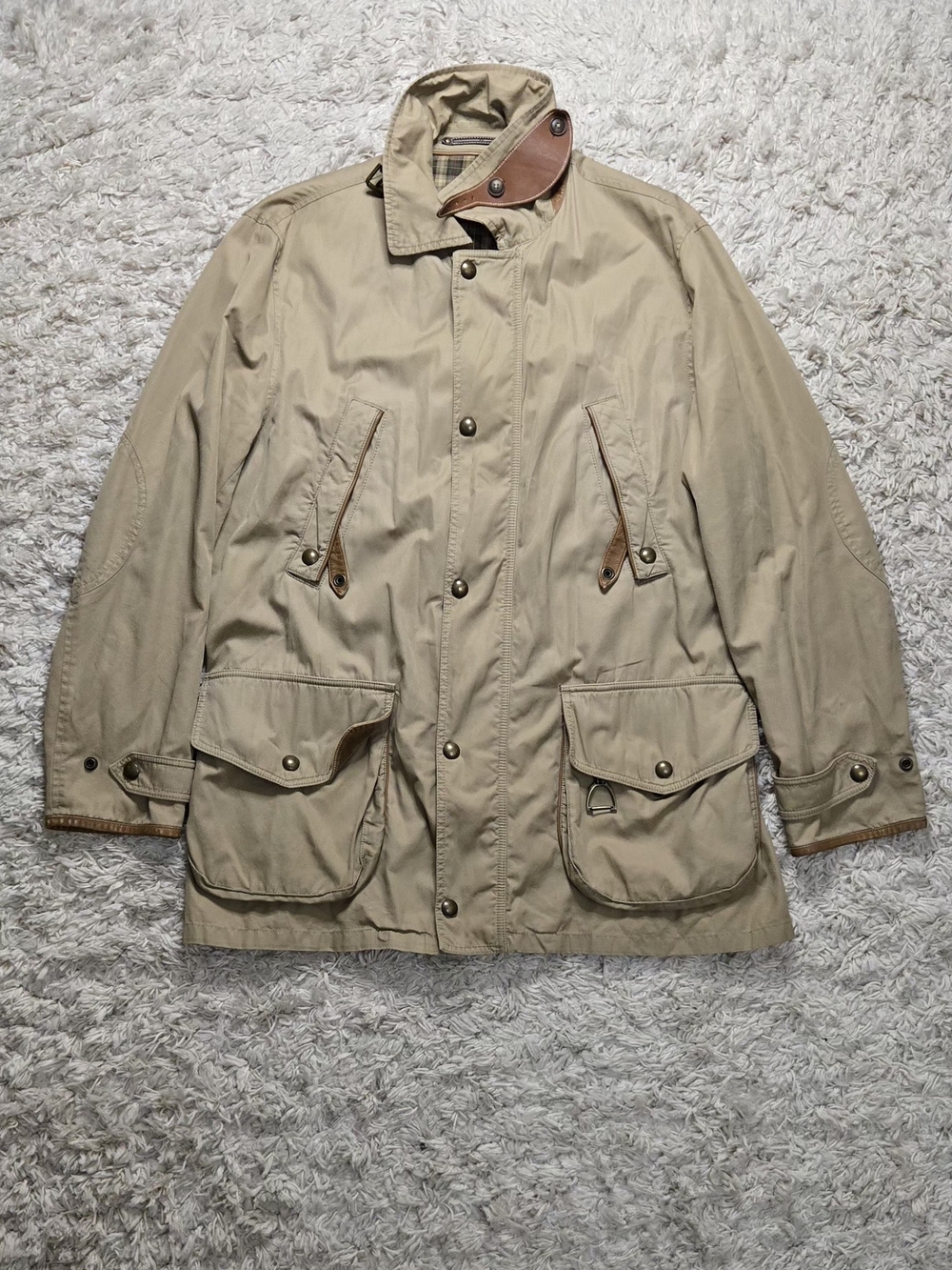 VTG 90s Polo Ralph Lauren Gent Tan Field Jacket 44L